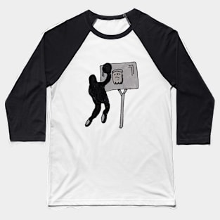 Basketball Shadow Slam Baseball T-Shirt